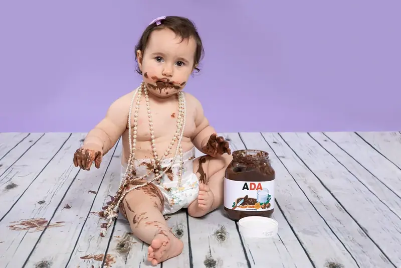 Smash cake birthday session photographed by Darina Photography in Barnet, North London