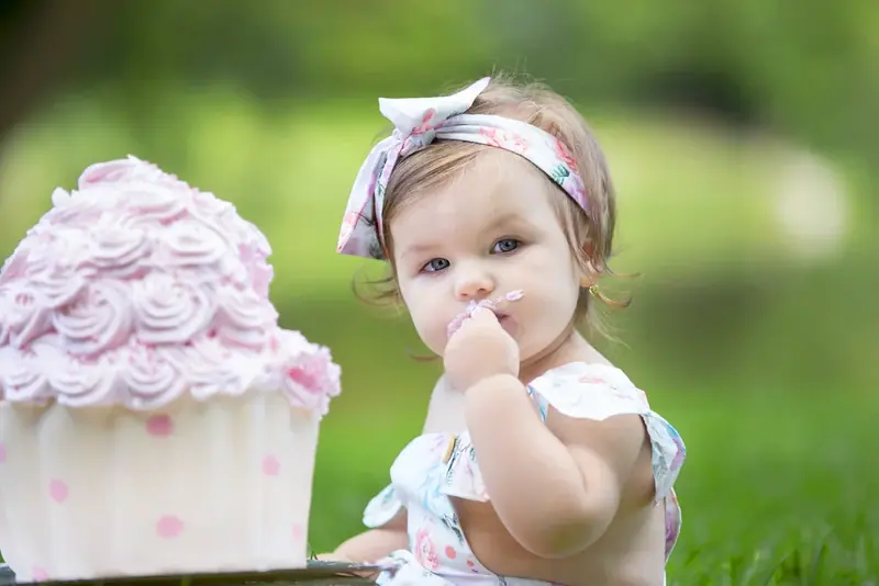 Smash cake birthday session photographed by Darina Photography in Barnet, North London