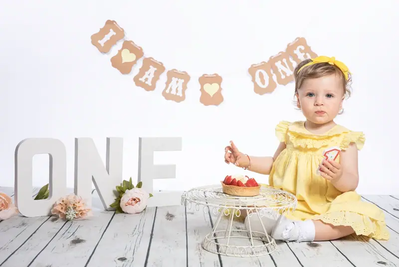 Smash cake birthday session photographed by Darina Photography in Barnet, North London