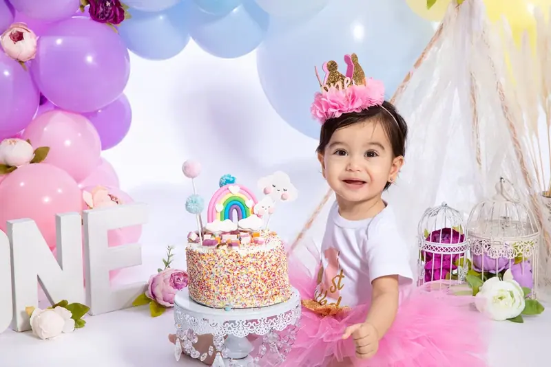 Smash cake birthday session photographed by Darina Photography in Barnet, North London