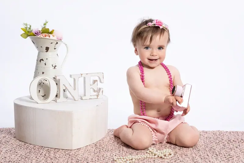 Smash cake birthday session photographed by Darina Photography in Barnet, North London